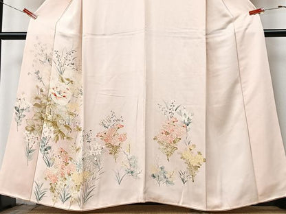 平和屋着物■訪問着　手描き　草花文　暈し染め　正絹　逸品　CABM2069xe