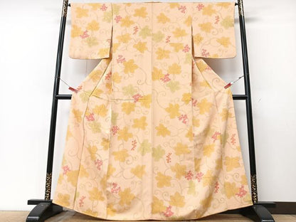 平和屋着物■上質な小紋　花唐草文　正絹　逸品　CABM2072xe