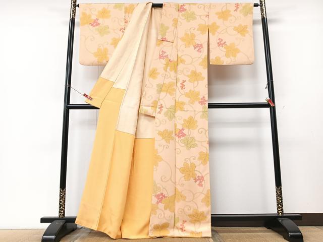 平和屋着物■上質な小紋　花唐草文　正絹　逸品　CABM2072xe