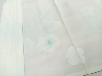 平和屋着物■長襦袢　無双仕立て　絞り　舞梅地紋　暈し染め　正絹　逸品　CABM2073xe