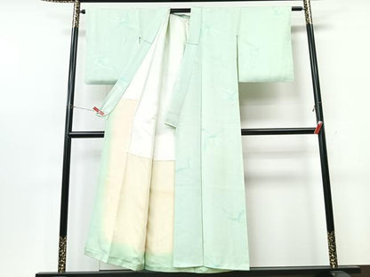 平和屋着物■上質な小紋　枝葉文　暈し染め　正絹　逸品　CABM2080xe