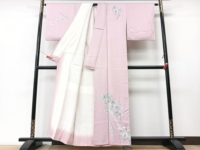 平和屋着物■訪問着　刺繍　短冊花唐草文　正絹　逸品　CABM2082xe