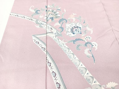 平和屋着物■訪問着　刺繍　短冊花唐草文　正絹　逸品　CABM2082xe