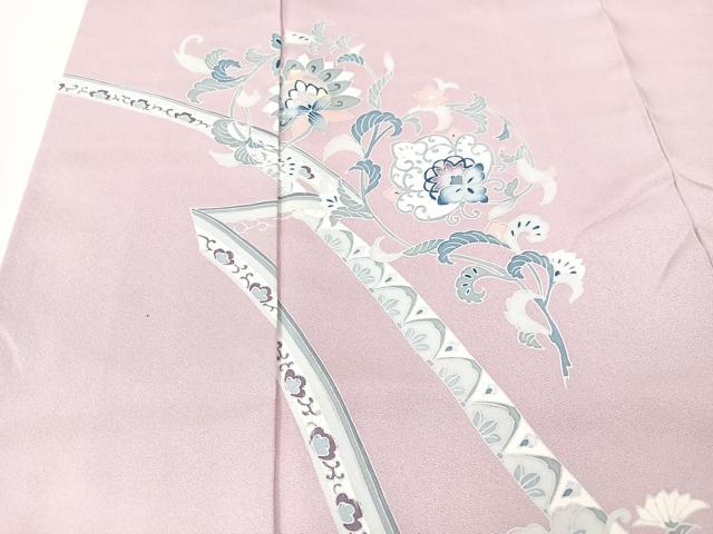 平和屋着物■訪問着　刺繍　短冊花唐草文　正絹　逸品　CABM2082xe