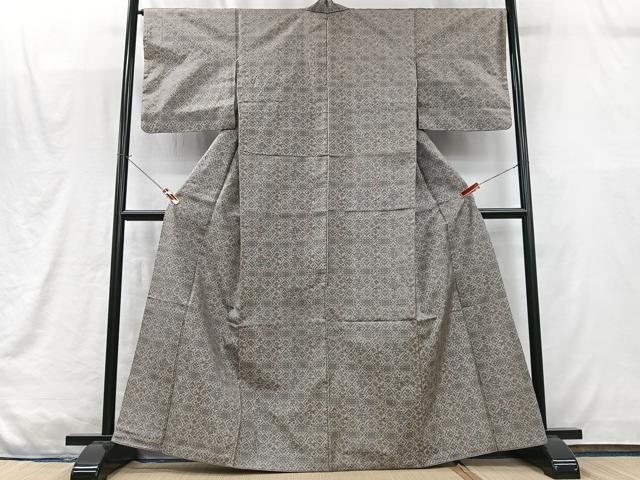平和屋着物■本場大島紬　7マルキ　幾何学文様　正絹　逸品　CABM2083xe