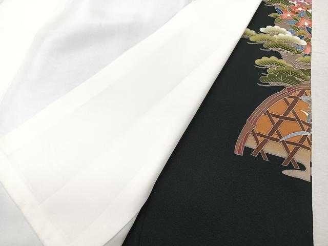 平和屋着物■豪華黒留袖　作家物　池苑　風景花文　正絹　逸品　CABM2085xe