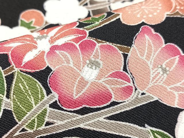 平和屋着物■豪華黒留袖　作家物　飛鶴梅松文　正絹　逸品　CABM2086xe