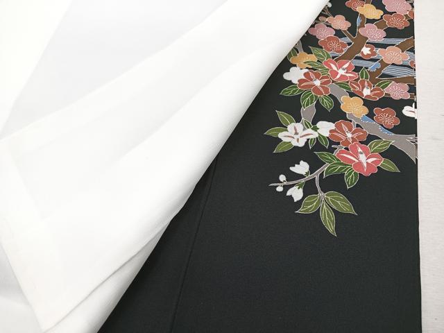 平和屋着物■豪華黒留袖　作家物　飛鶴梅松文　正絹　逸品　CABM2086xe