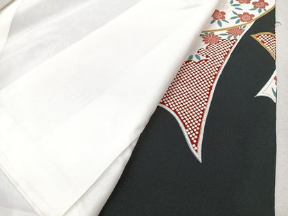 平和屋着物■豪華黒留袖　駒刺繍　束ね熨斗花鼓文　孔雀文　金彩　正絹　逸品　CABM2091xe