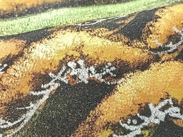 平和屋着物■豪華黒留袖　作家物　泉彩染　風景文　金銀彩　正絹　逸品　CABM2094xe