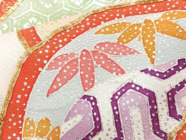 平和屋着物■豪華振袖　駒刺繍　舞花文　暈し染め　金彩　正絹　逸品　CABM2096xe