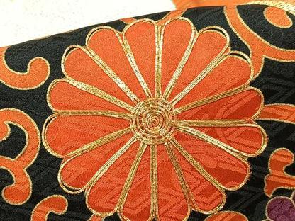 平和屋着物■豪華振袖　駒刺繍　雲取り花唐草文　金彩　正絹　逸品　CABM2099xe
