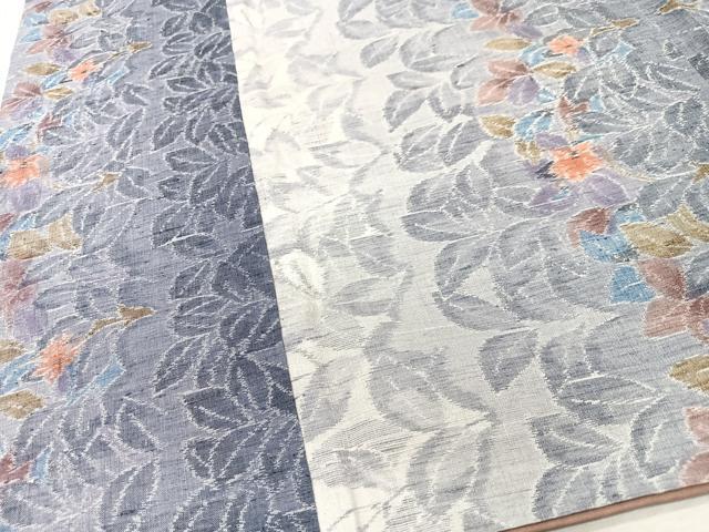 平和屋着物■上質な紬　草花間道　正絹　逸品　CABM2107xe