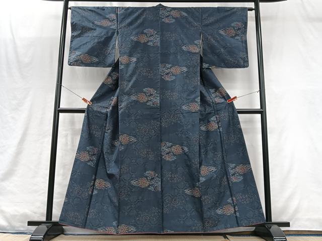 平和屋着物■本場大島紬　正倉院花文　正絹　逸品　CABM2108xe
