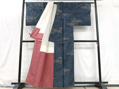 平和屋着物■本場大島紬　正倉院花文　正絹　逸品　CABM2108xe