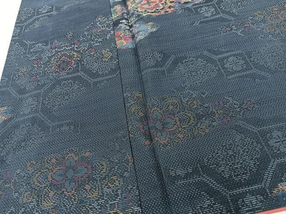 平和屋着物■本場大島紬　正倉院花文　正絹　逸品　CABM2108xe