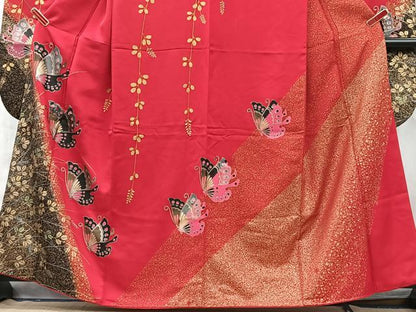 平和屋着物■豪華振袖　舞蝶文　金銀彩　正絹　逸品　CABM2110xe
