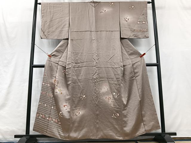 平和屋着物■訪問着　刺繍　草花文　暈し染め　正絹　逸品　CABM2111xe