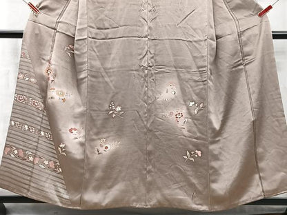 平和屋着物■訪問着　刺繍　草花文　暈し染め　正絹　逸品　CABM2111xe