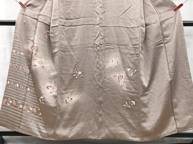 平和屋着物■訪問着　刺繍　草花文　暈し染め　正絹　逸品　CABM2111xe