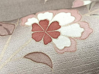 平和屋着物■訪問着　刺繍　草花文　暈し染め　正絹　逸品　CABM2111xe