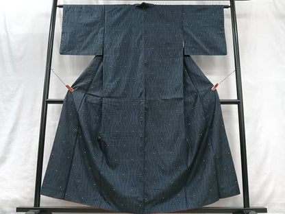 平和屋着物■本場大島紬　7マルキ　立涌文　正絹　逸品　CABM2112xe
