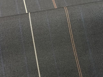 平和屋着物■本場縞大島紬　間道　正絹　逸品　CABM2113xe