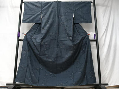平和屋着物■本場大島紬　7マルキ　幾何学文様　正絹　逸品　CABM2119xe