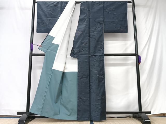 平和屋着物■本場大島紬　7マルキ　幾何学文様　正絹　逸品　CABM2119xe