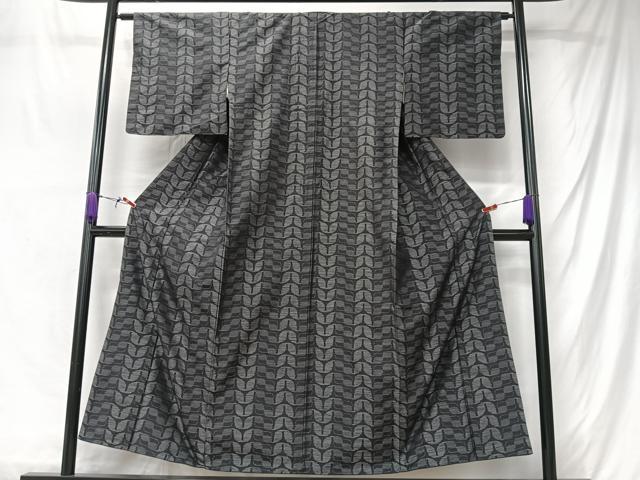 平和屋着物■本場大島紬　葉尽くし　正絹　逸品　CABM2121xe