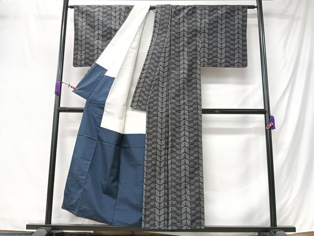 平和屋着物■本場大島紬　葉尽くし　正絹　逸品　CABM2121xe
