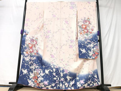平和屋着物■豪華振袖　唐子枝花文　暈し染め　金彩　正絹　逸品　CABM2126xe