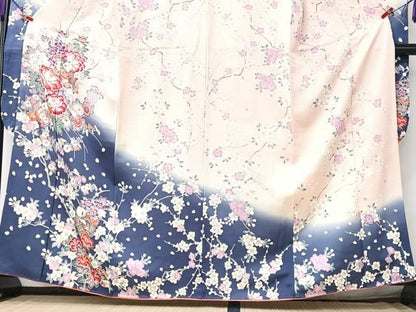 平和屋着物■豪華振袖　唐子枝花文　暈し染め　金彩　正絹　逸品　CABM2126xe