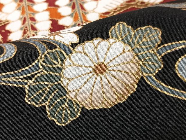 平和屋着物■豪華黒留袖　花車文　金彩　正絹　逸品　CABM2129xe