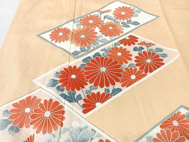 平和屋着物■訪問着　刺繍　色紙草花文　金彩　正絹　逸品　CABM2131xe