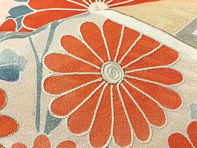 平和屋着物■訪問着　刺繍　色紙草花文　金彩　正絹　逸品　CABM2131xe