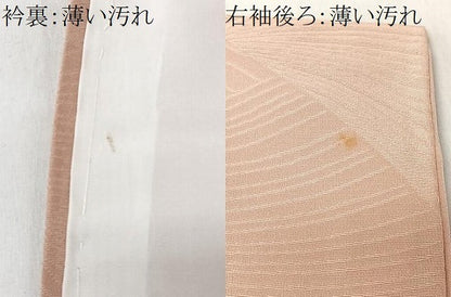 平和屋着物■上質な色無地　扇地紋　一斤染色　正絹　逸品　CABM2136xe