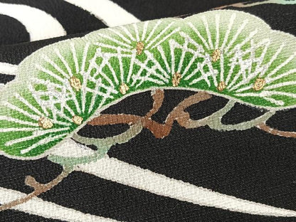 平和屋着物■豪華黒留袖　立波浜松文　金彩　正絹　逸品　CABM2138xe