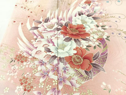 平和屋着物■訪問着　花鳥文　暈し染め　金彩　正絹　逸品　CABM2143xe
