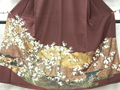 平和屋着物■豪華色留袖　枝桜文　金彩　正絹　逸品　CABM2146xe