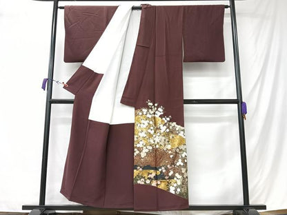 平和屋着物■豪華色留袖　枝桜文　金彩　正絹　逸品　CABM2146xe