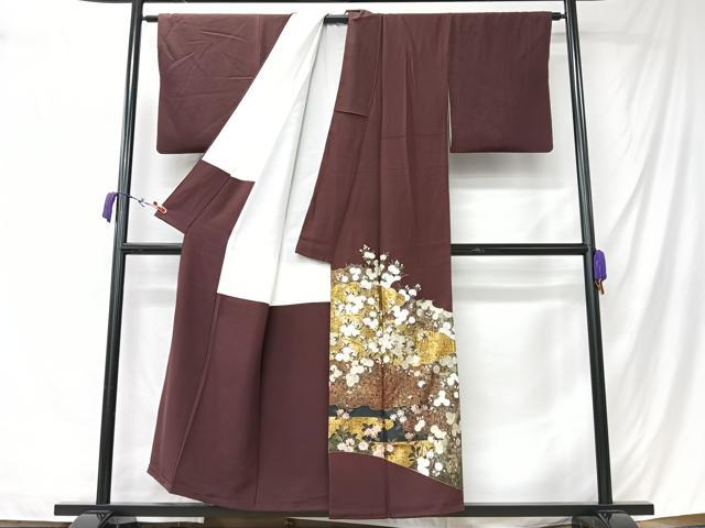 平和屋着物■豪華色留袖　枝桜文　金彩　正絹　逸品　CABM2146xe