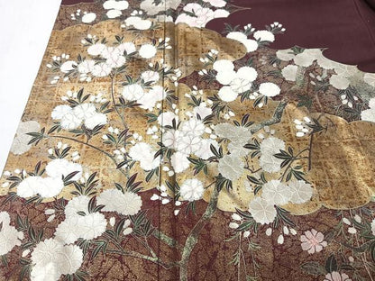 平和屋着物■豪華色留袖　枝桜文　金彩　正絹　逸品　CABM2146xe