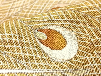 平和屋着物■豪華黒留袖　刺繍　孔雀文　暈し染め　金彩　正絹　逸品　CABM2149xe