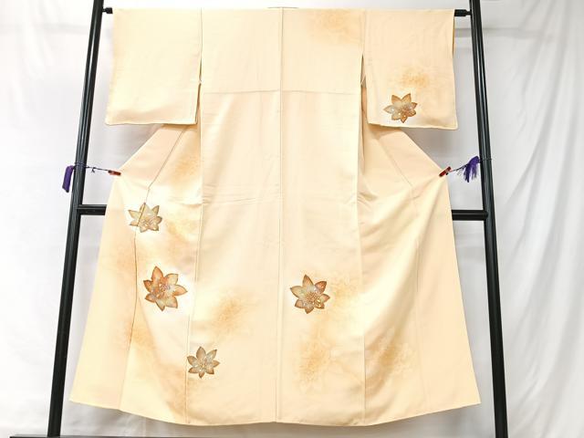 平和屋着物■訪問着　駒刺繍　楓文　暈し染め　金彩　正絹　逸品　CABM2150xe