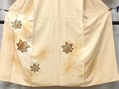 平和屋着物■訪問着　駒刺繍　楓文　暈し染め　金彩　正絹　逸品　CABM2150xe