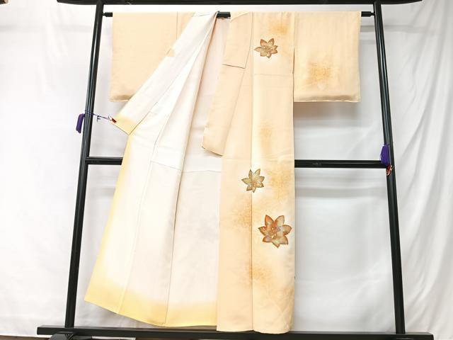 平和屋着物■訪問着　駒刺繍　楓文　暈し染め　金彩　正絹　逸品　CABM2150xe