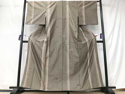 平和屋着物■上質な紬　舞葉間道　正絹　逸品　CABM2151xe