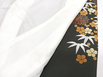 平和屋着物■豪華黒留袖　駒刺繍　松竹梅　暈し染め　金彩　正絹　逸品　CABM2154xe