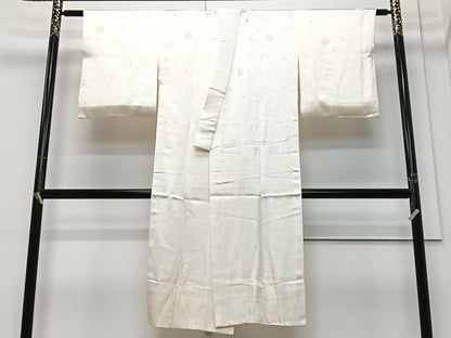 平和屋着物■長襦袢　無双仕立て　舞桜地紋　正絹　逸品　CABM2156xe
